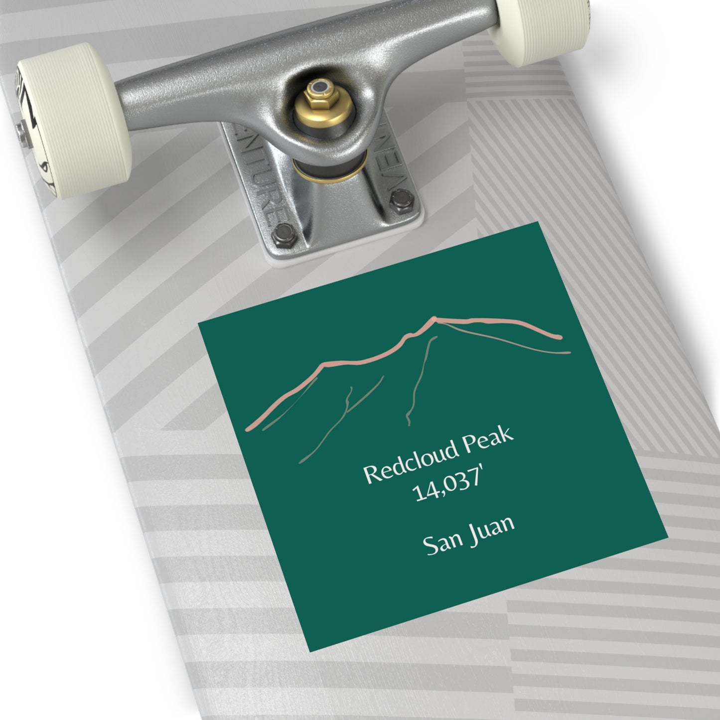Redcloud Peak 14er Square Vinyl Sticker