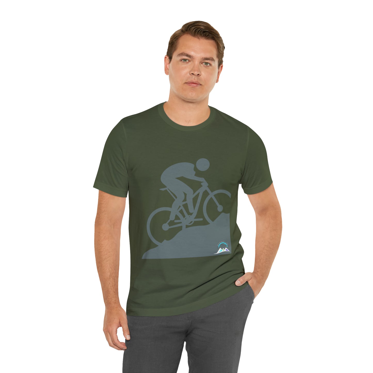 Mountain Bike USA Unisex Jersey Short Sleeve Tee - Grey