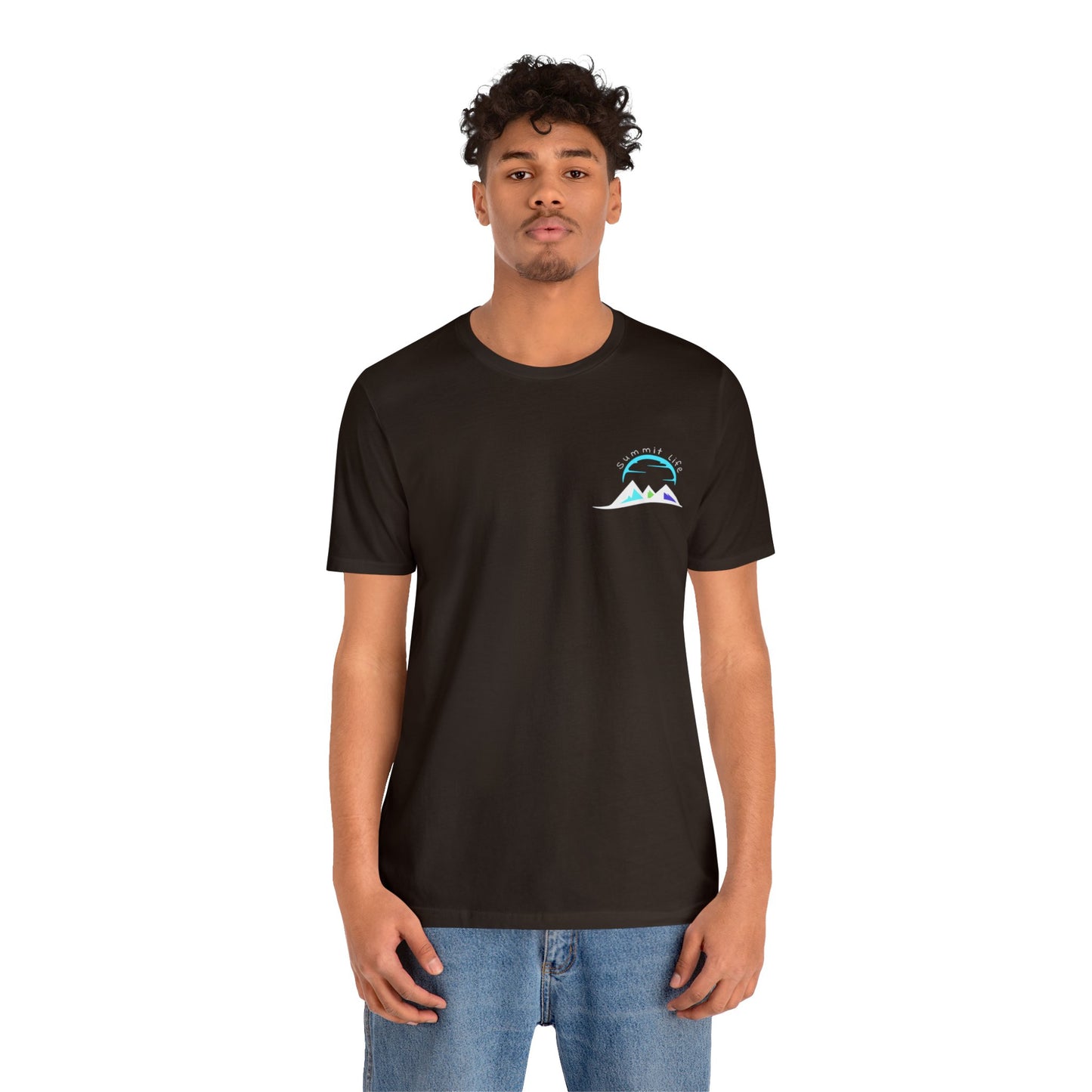 LIve Life Outside in the Mountains Unisex Jersey Short Sleeve Tee