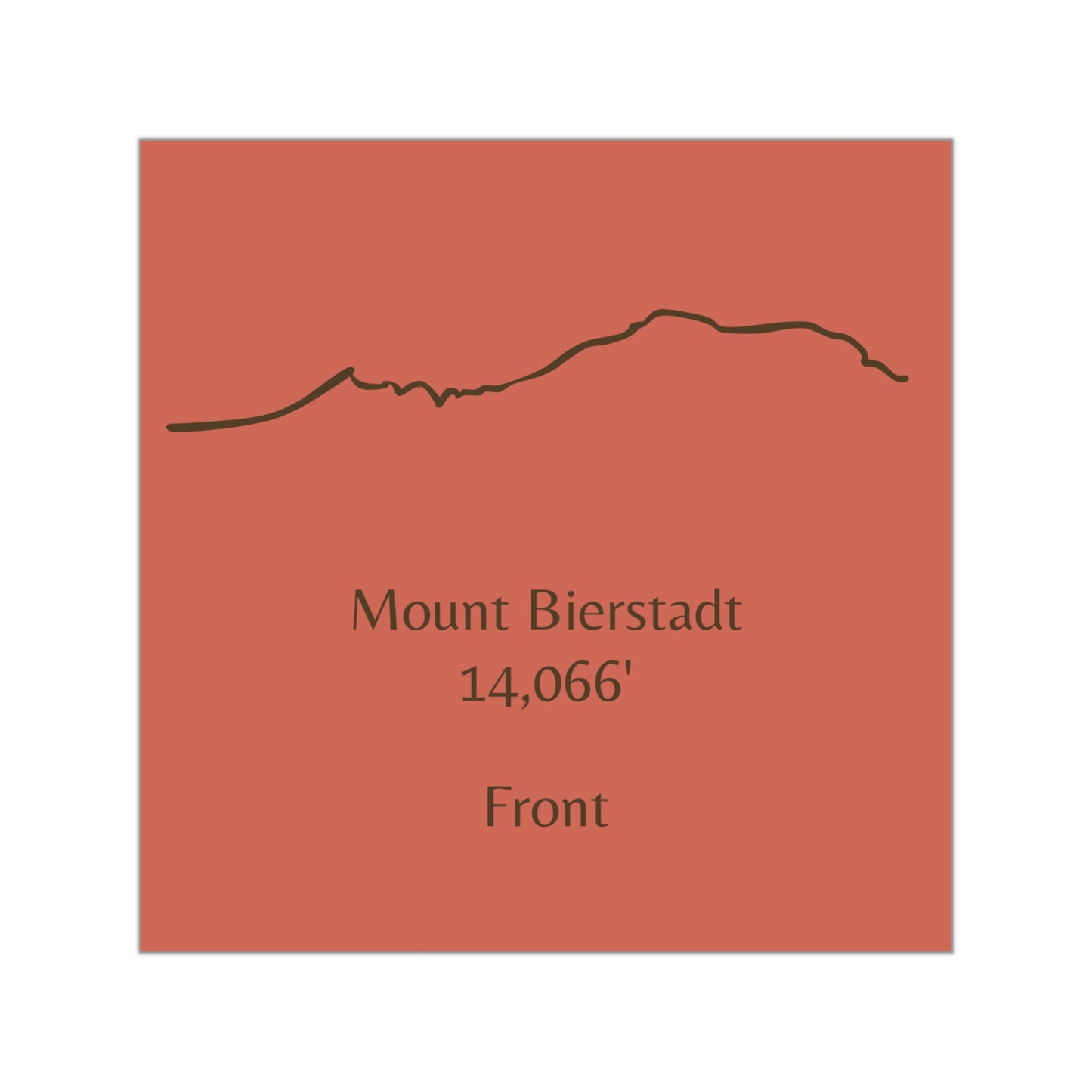 Mount Bierstadt 14er Square Vinyl Sticker