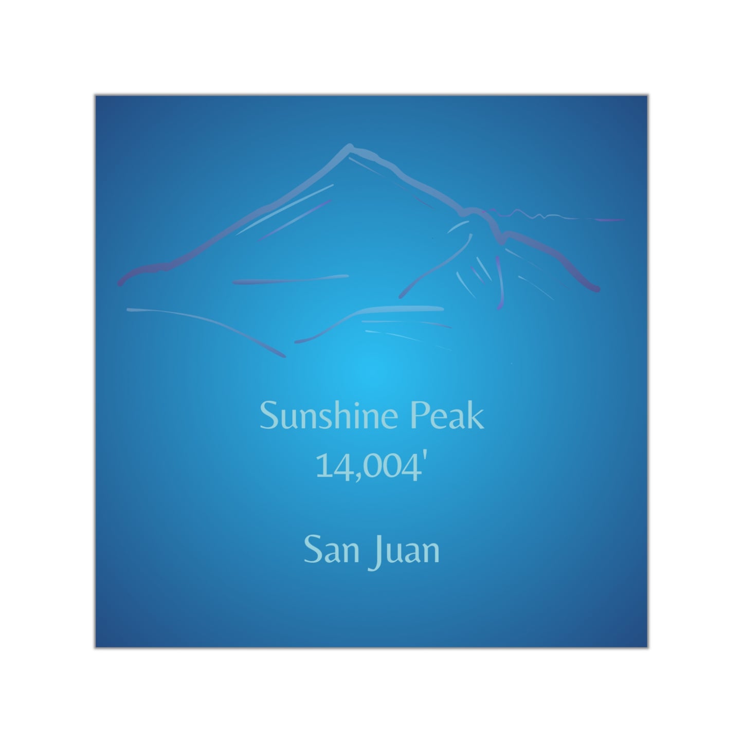 Sunshine Peak 14er Square Vinyl Sticker