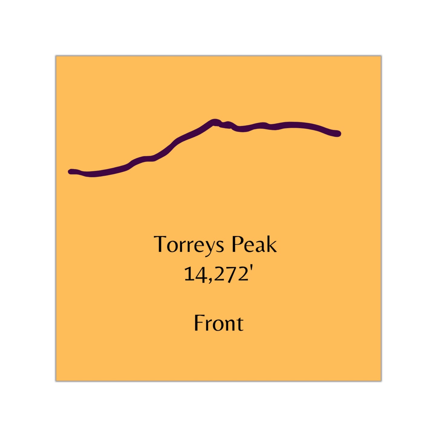 Torreys Peak 14er Square Vinyl Sticker