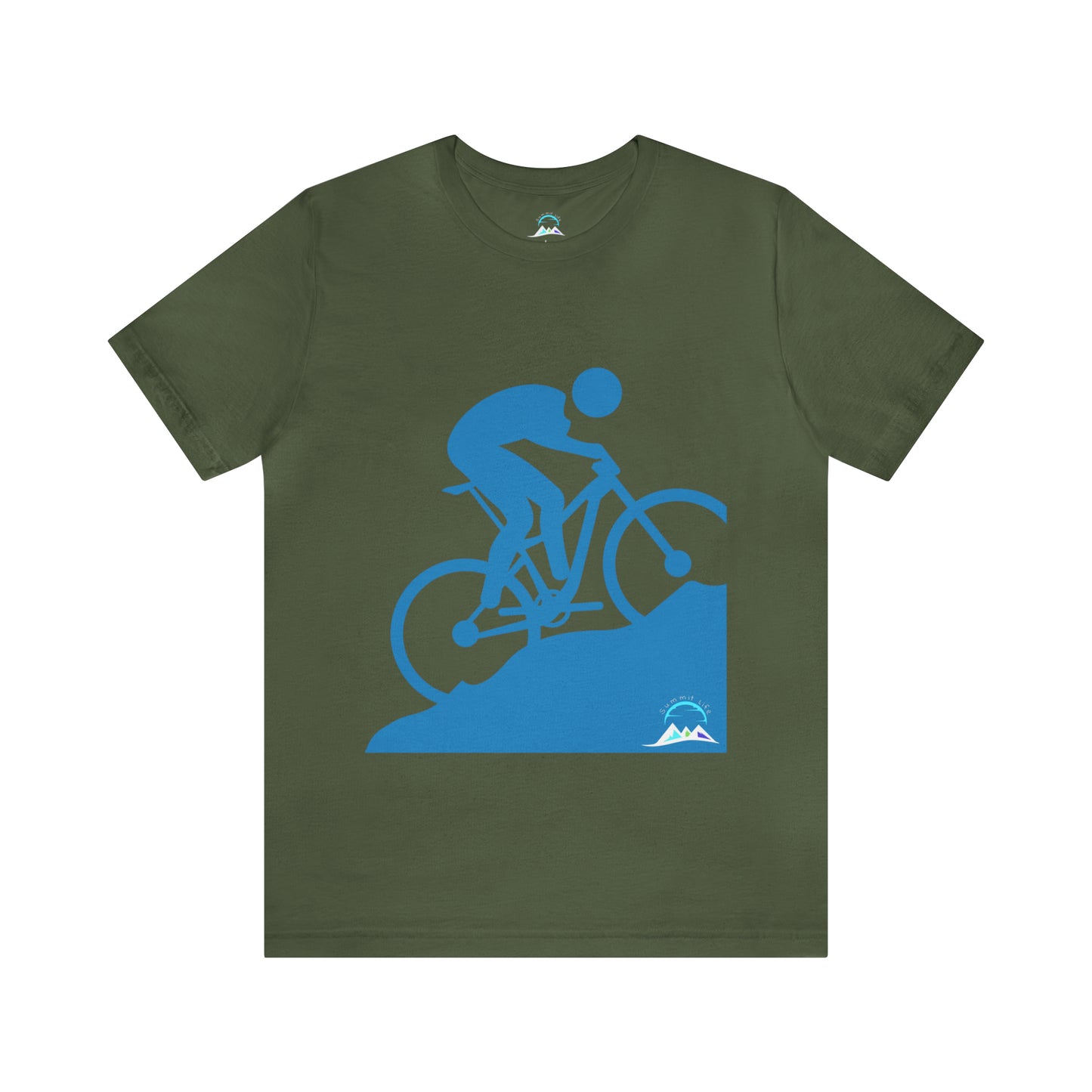 Mountain Bike USA Unisex Jersey Short Sleeve Tee - Blue