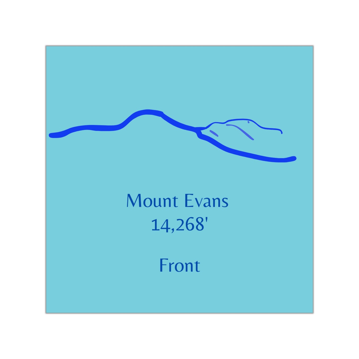 Mount Evans 14er Square Vinyl Sticker