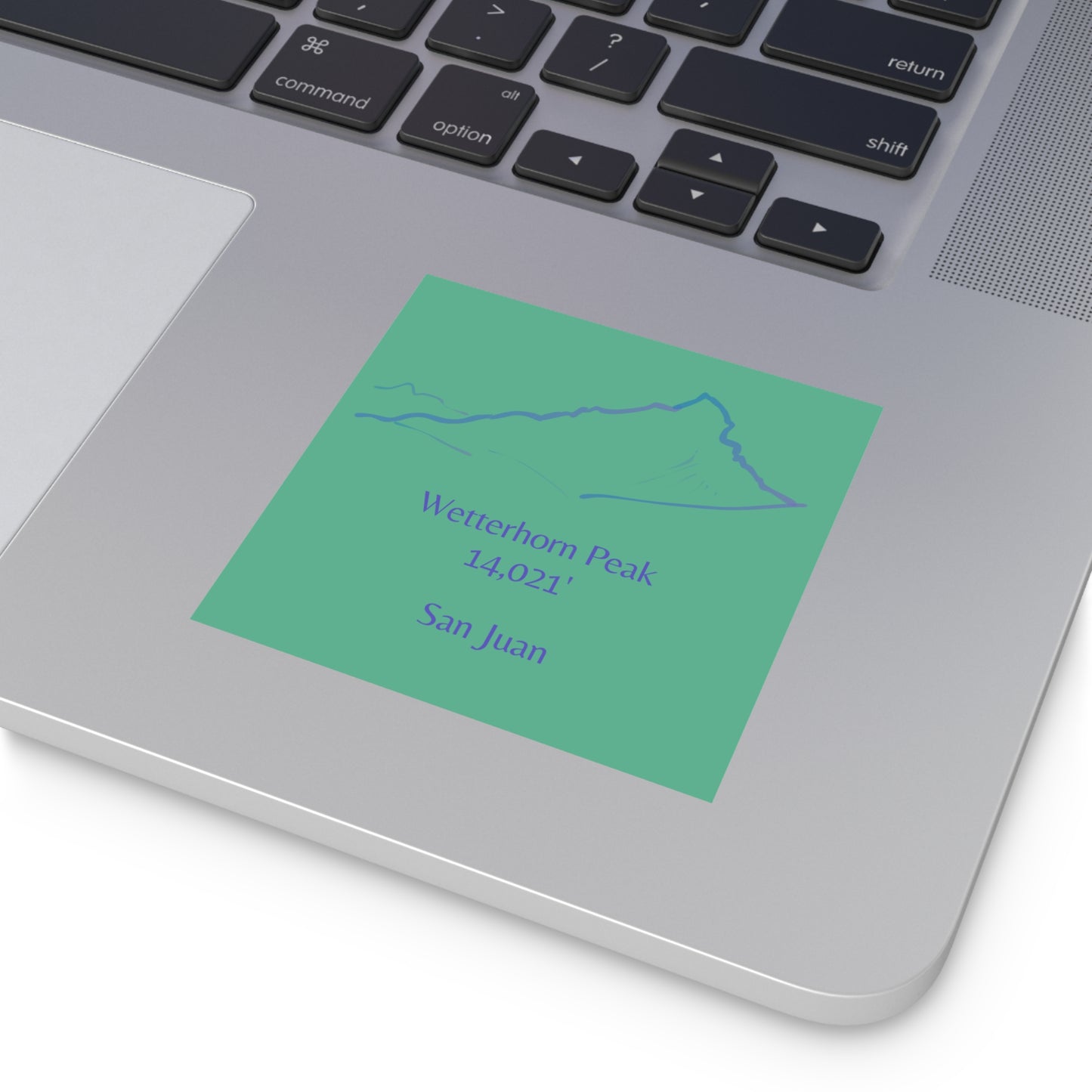 Wetterhorn Peak 14er Square Vinyl Sticker