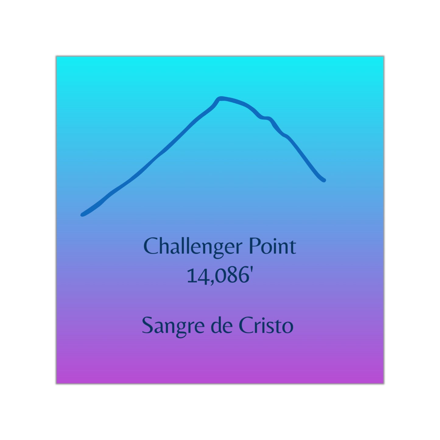 Challenger Point 14er Square Vinyl Sticker