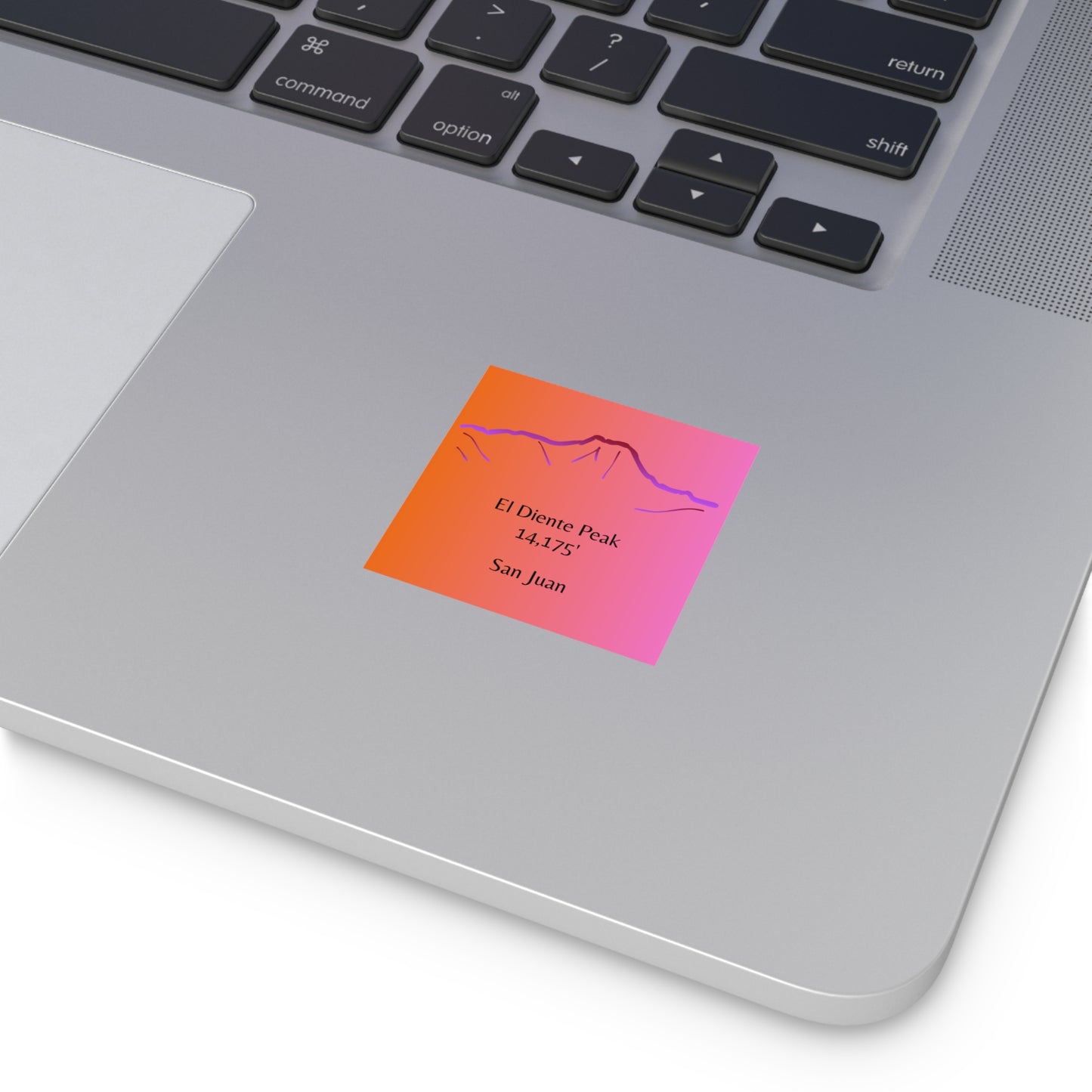 El Diente Peak 14er Square Vinyl Sticker