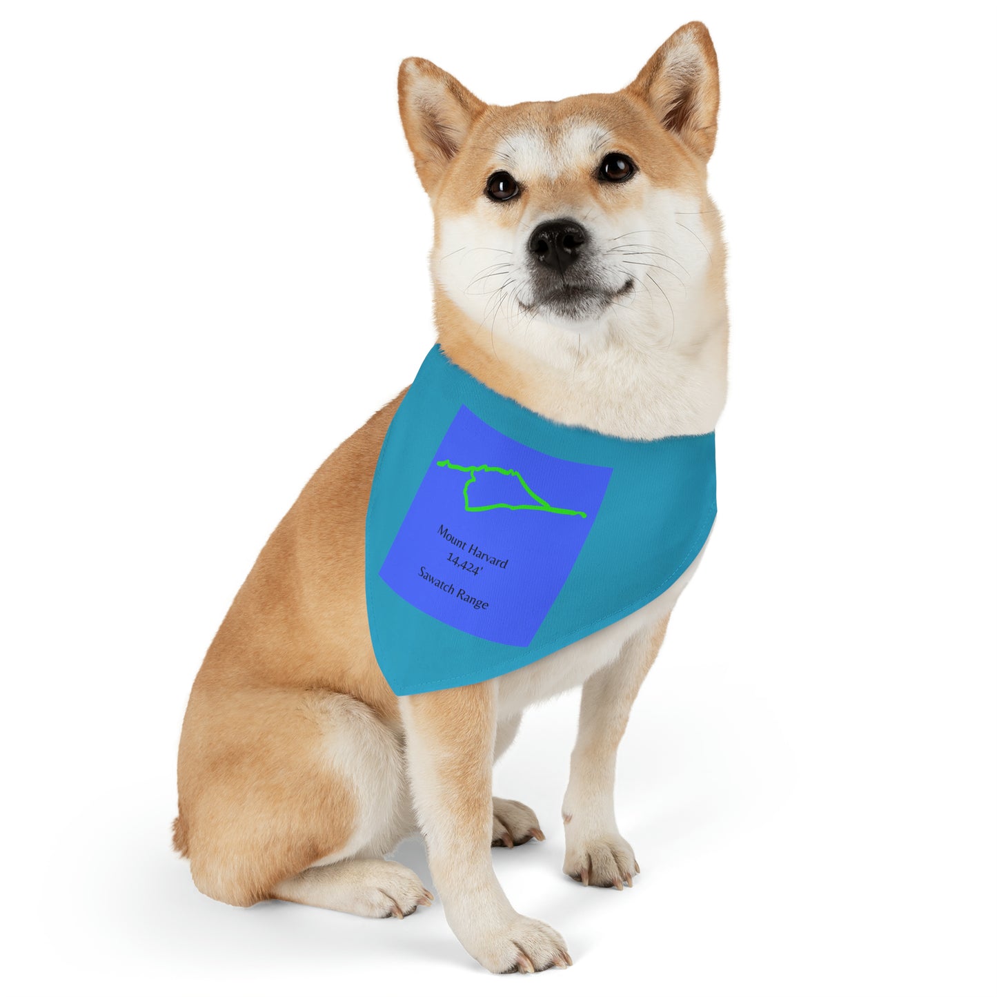 Mount Harvard 14er Pet Bandana Collar
