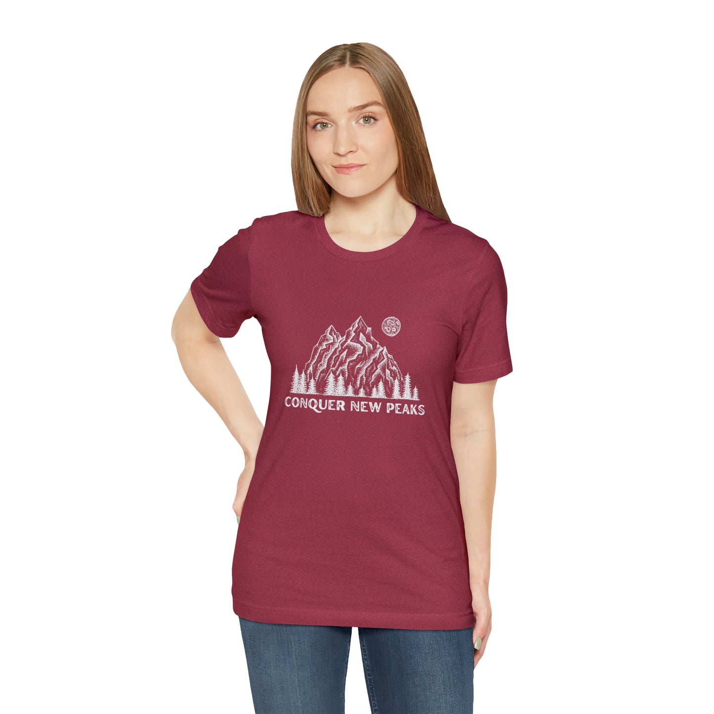 Conquer New Peaks Unisex Jersey Short Sleeve Tee