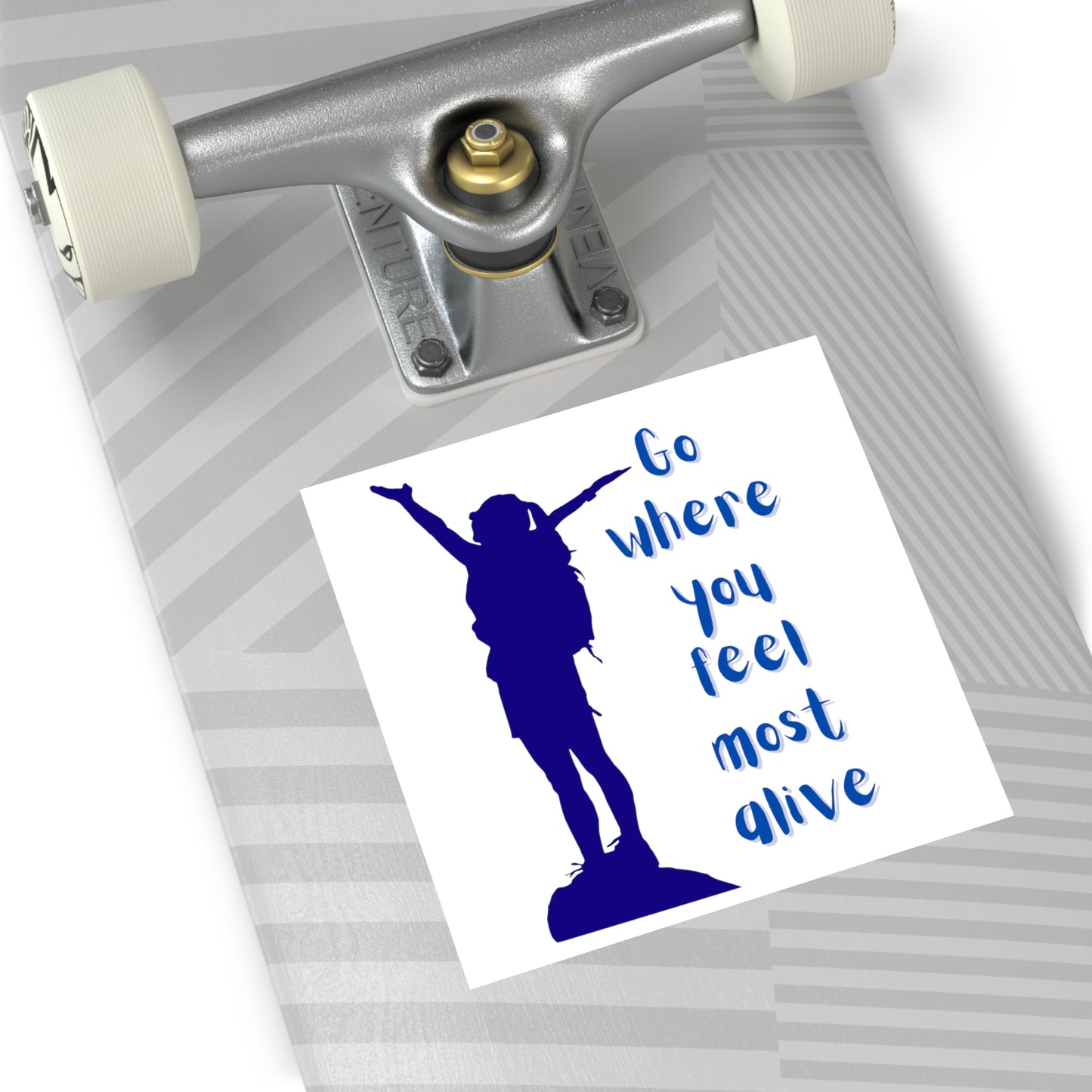 Go Where You Feel Most Alive Square Vinyl Sticker
