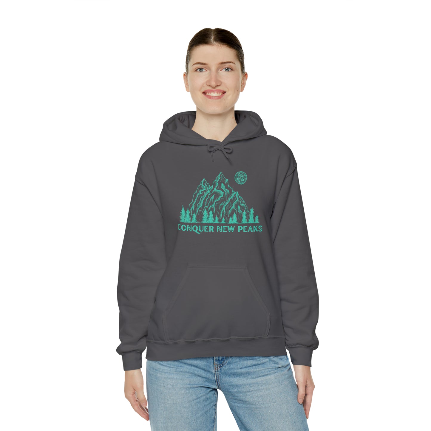 Conquer New Peaks Unisex Heavy Blend™ Hooded Sweatshirt