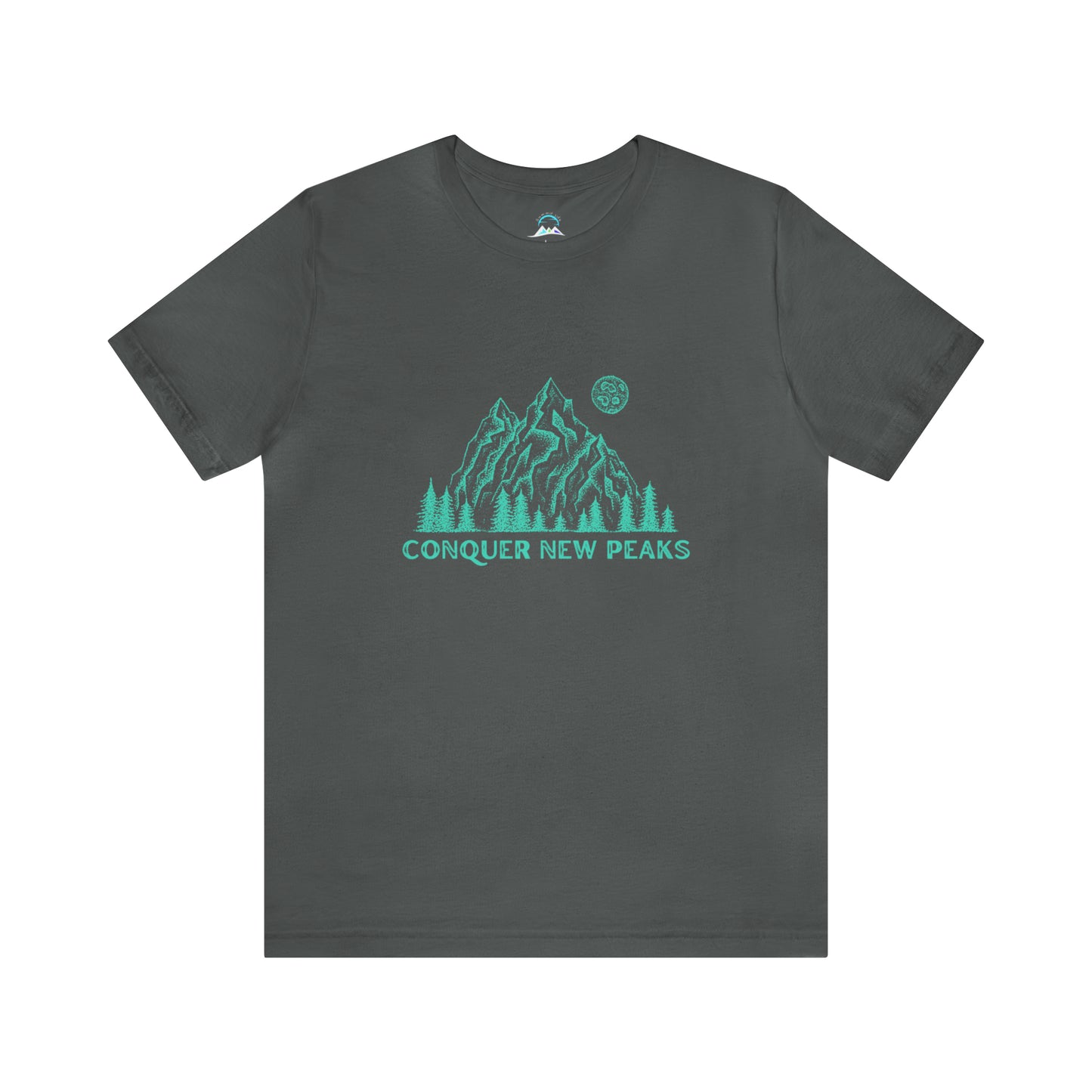 Conquer New Peaks Unisex Jersey Short Sleeve Tee - Turqoise