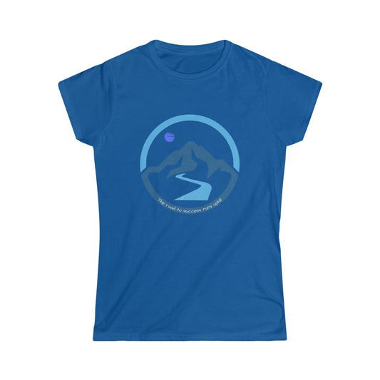 The Road to Success Runs Uphill Women's Softstyle Tee