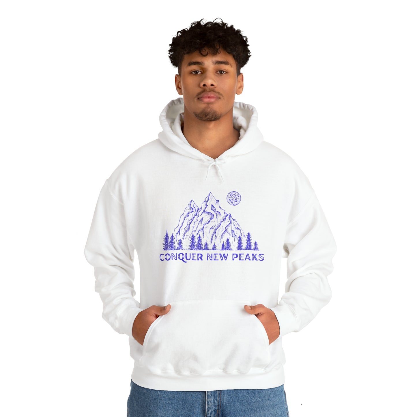 Conquer New Peaks Unisex Heavy Blend™ Hooded Sweatshirt