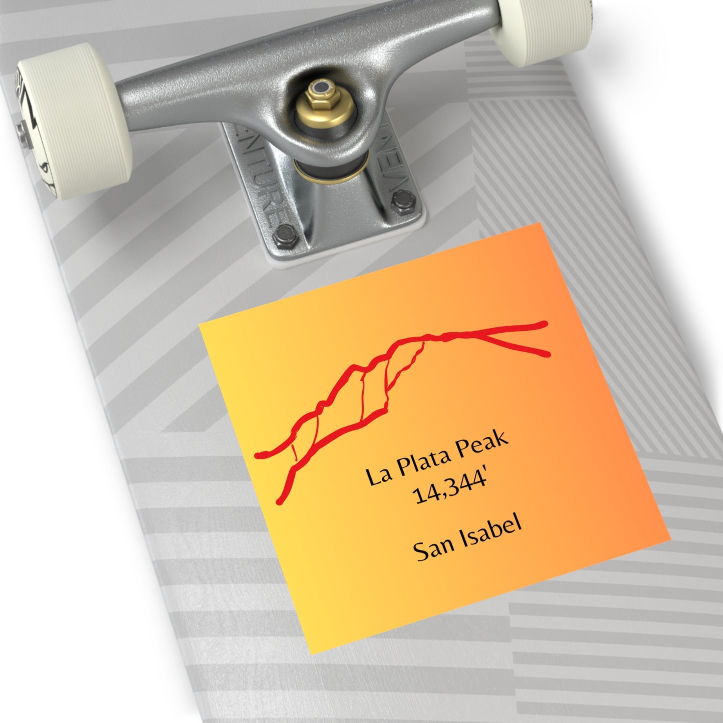La Plata Peak 14er Square Vinyl Sticker