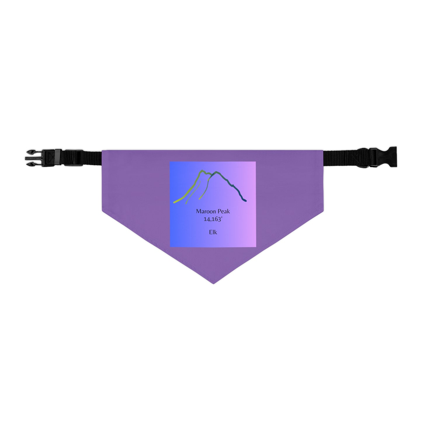 Maroon Peak 14er Pet Bandana Collar