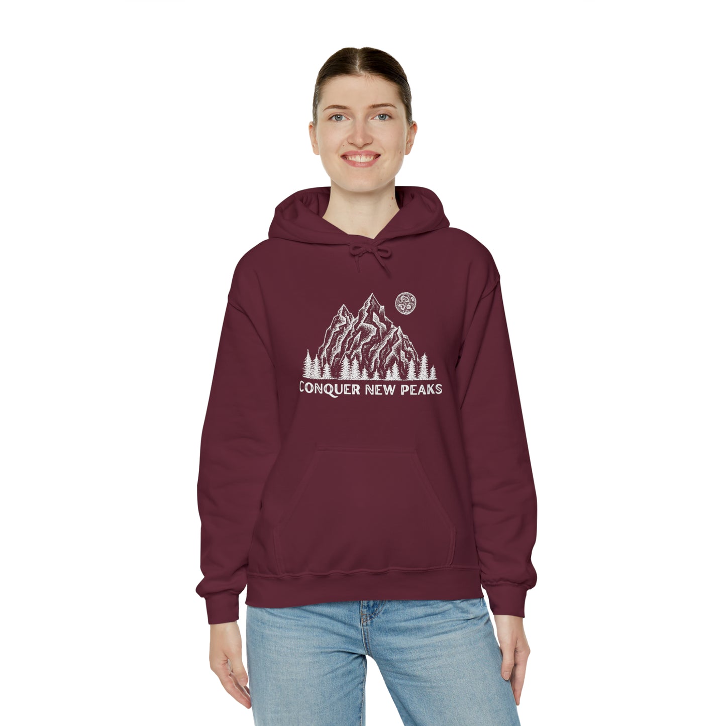 Conquer New Peaks Unisex Heavy Blend™ Hooded Sweatshirt