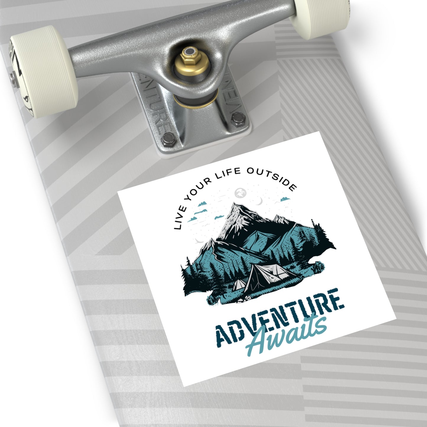 Live Your Life Outside Square Vinyl Sticker