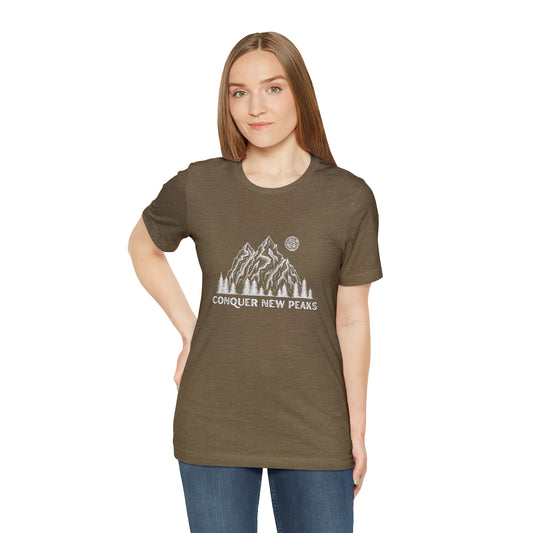 Conquer New Peaks Unisex Jersey Short Sleeve Tee