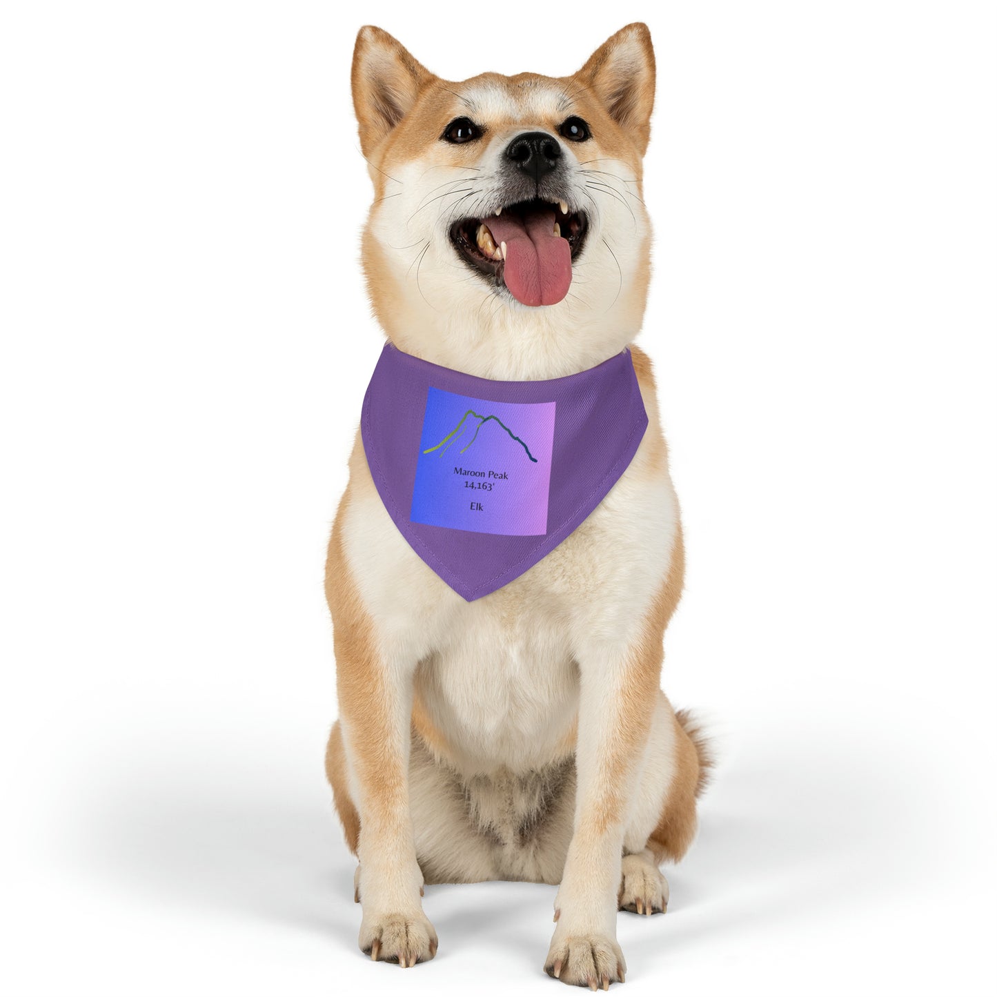Maroon Peak 14er Pet Bandana Collar
