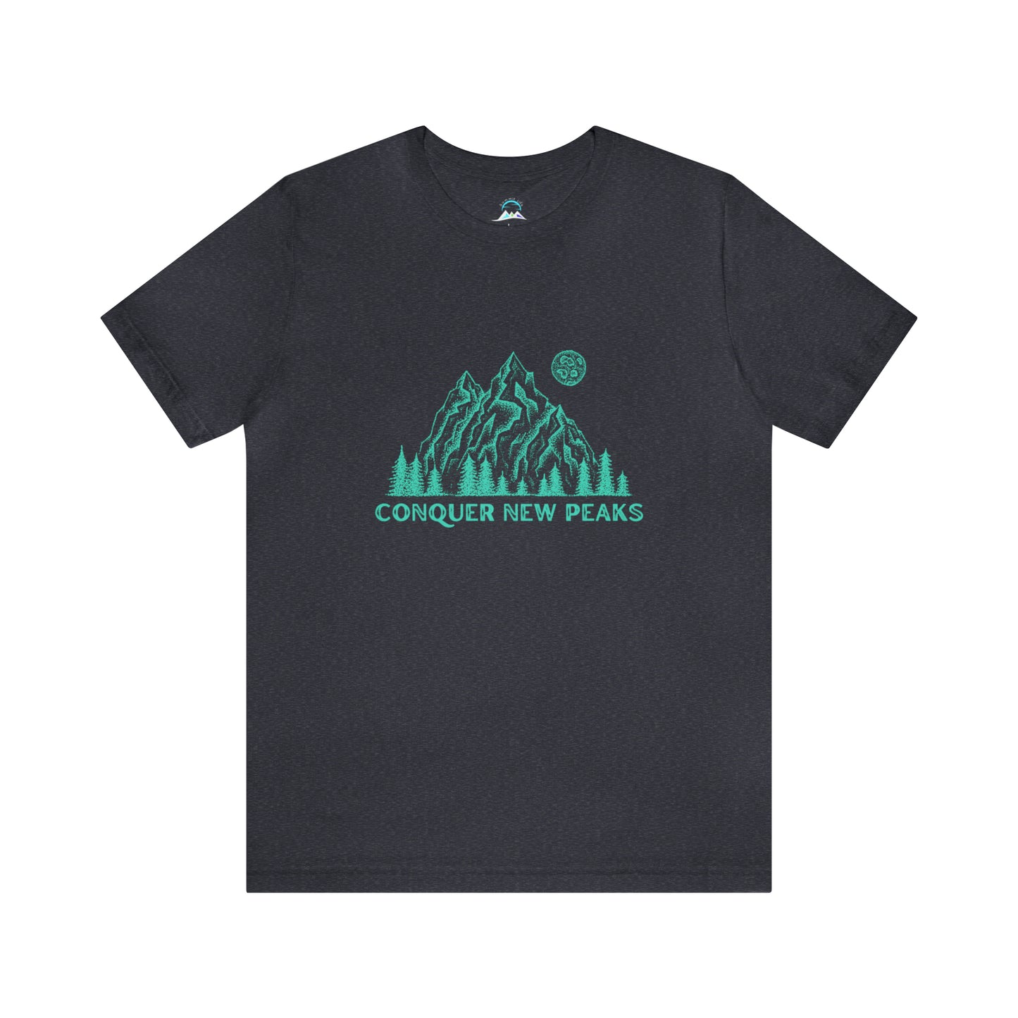 Conquer New Peaks Unisex Jersey Short Sleeve Tee - Turqoise
