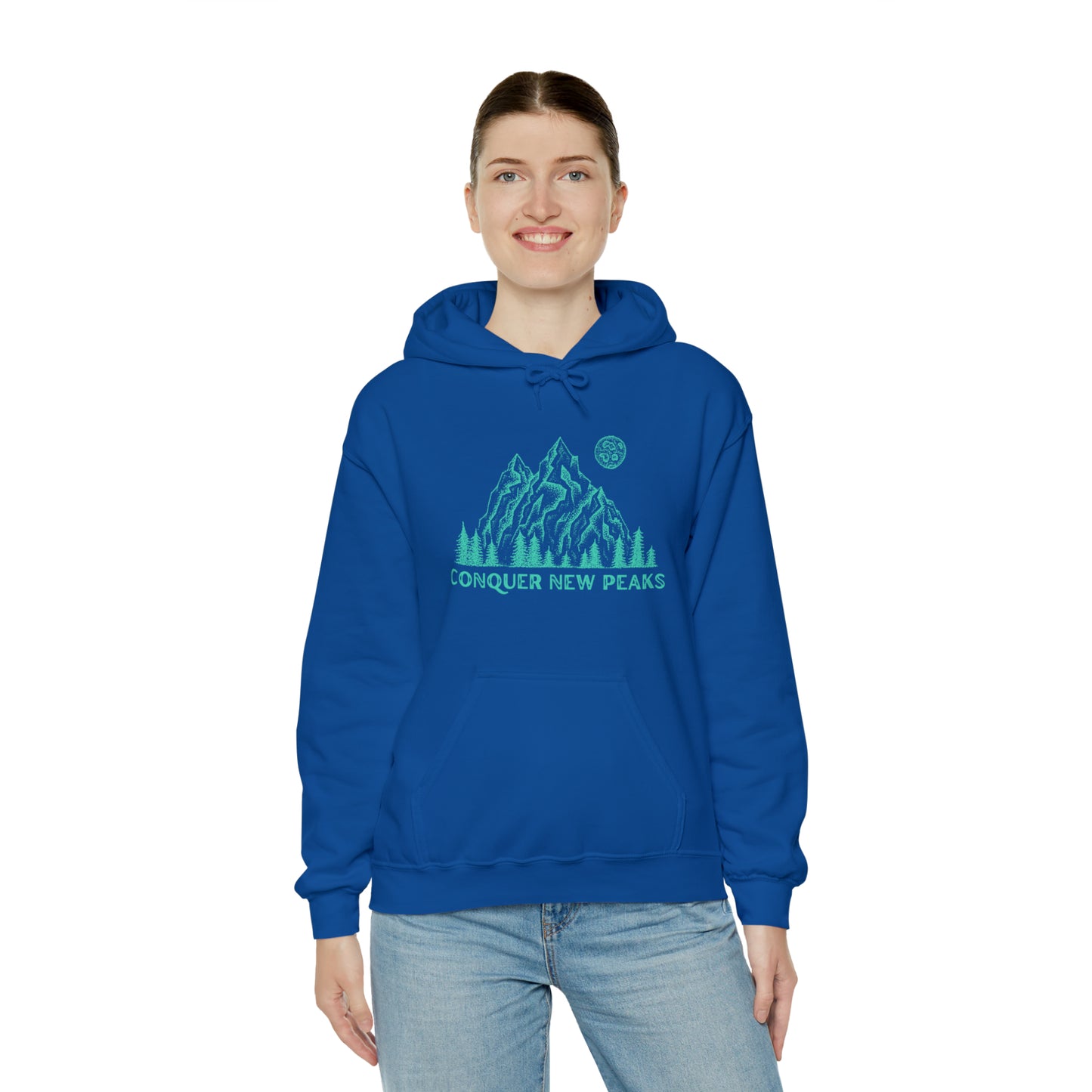 Conquer New Peaks Unisex Heavy Blend™ Hooded Sweatshirt