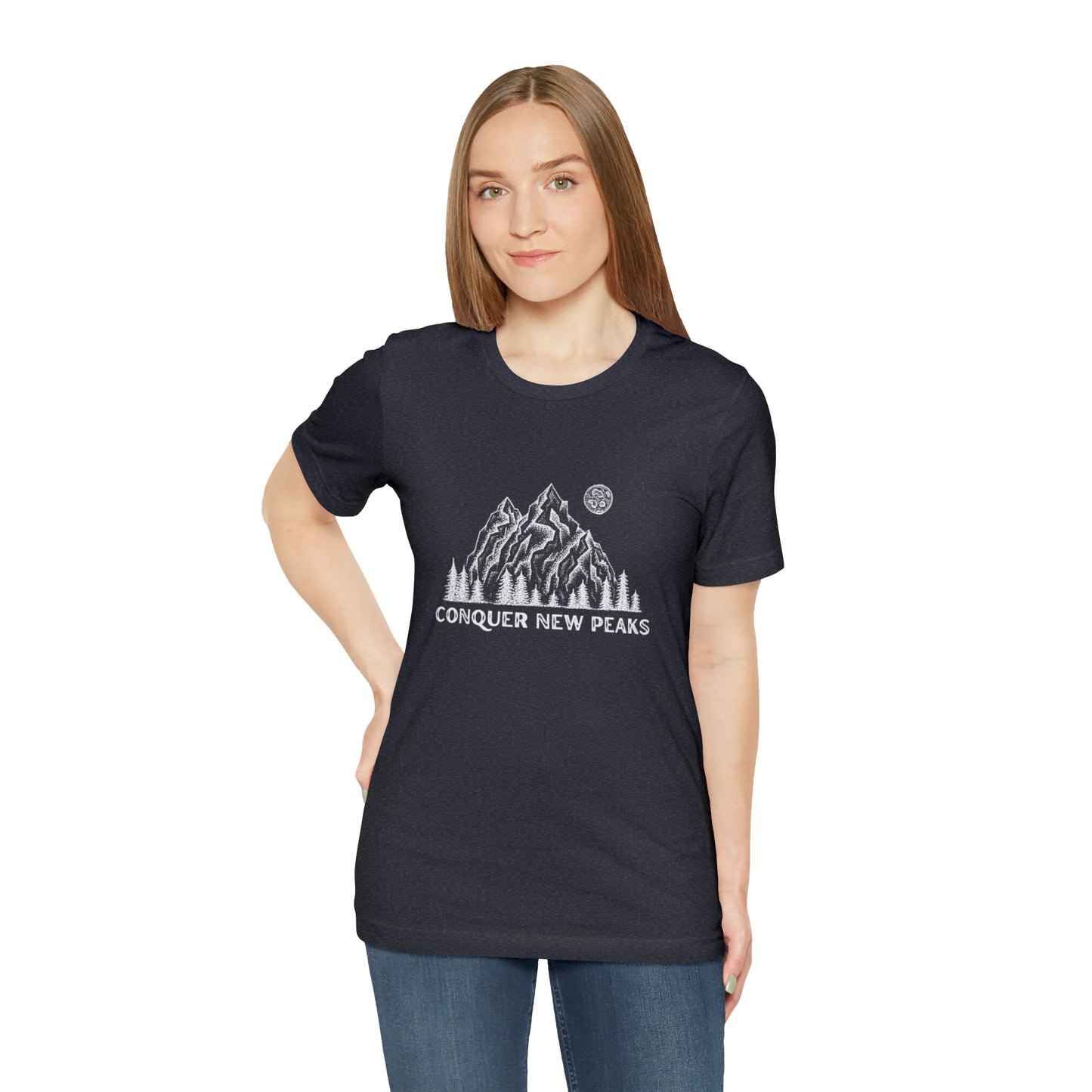 Conquer New Peaks Unisex Jersey Short Sleeve Tee