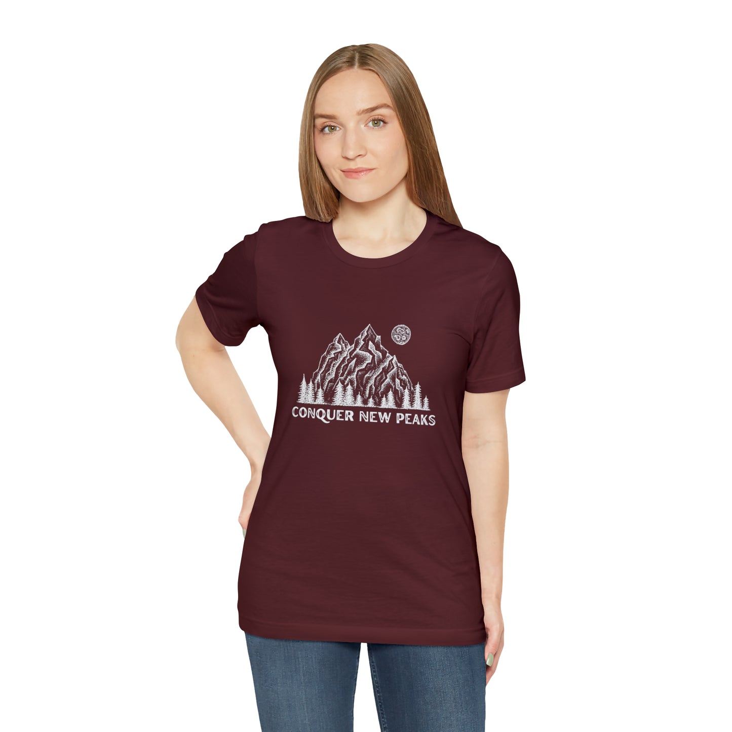 Conquer New Peaks Unisex Jersey Short Sleeve Tee