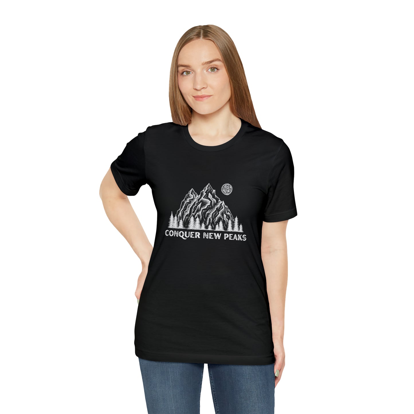 Conquer New Peaks Unisex Jersey Short Sleeve Tee