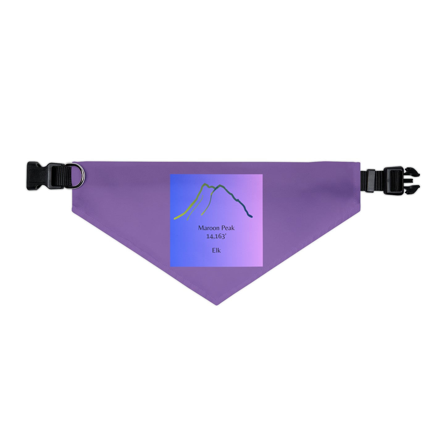 Maroon Peak 14er Pet Bandana Collar