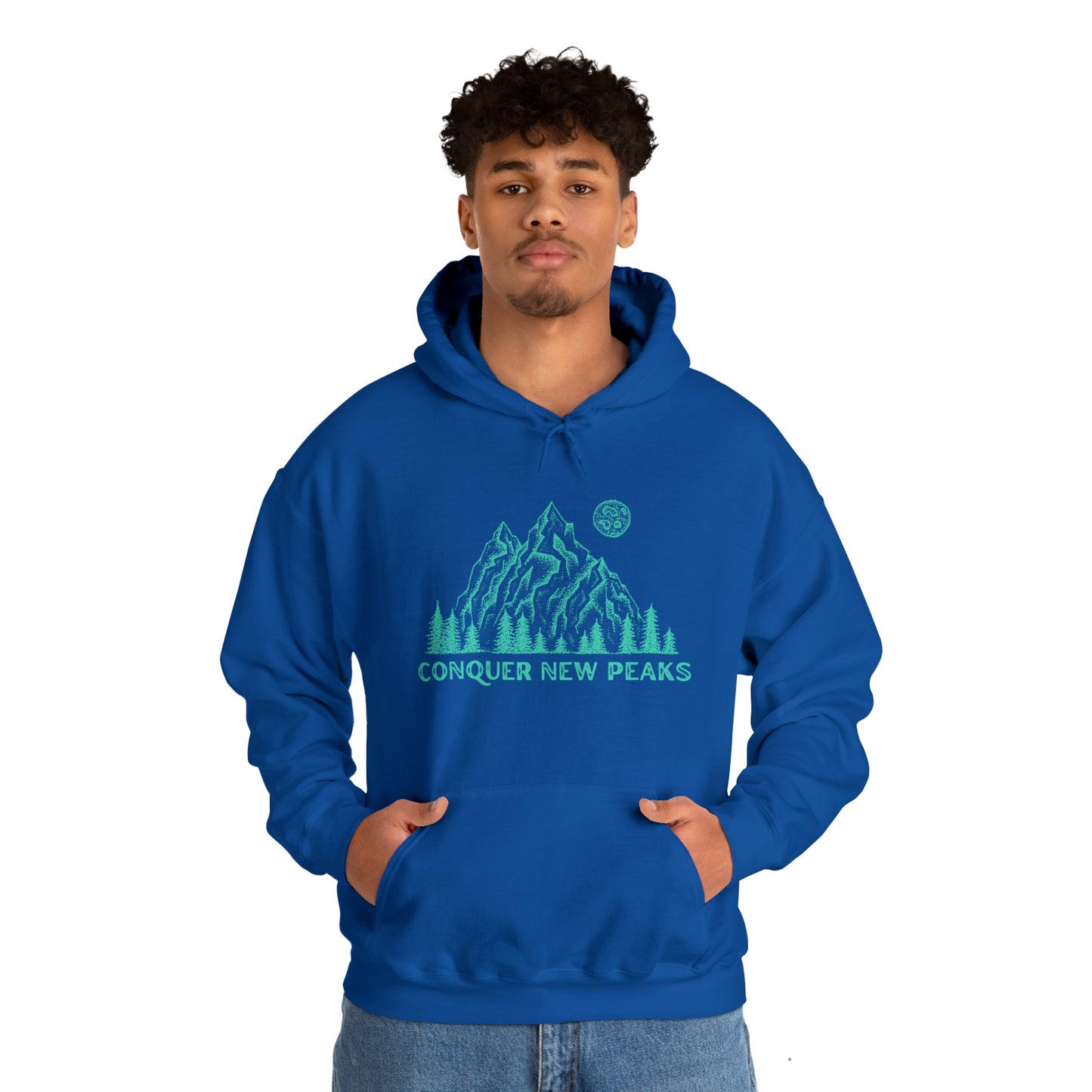 Conquer New Peaks Unisex Heavy Blend™ Hooded Sweatshirt