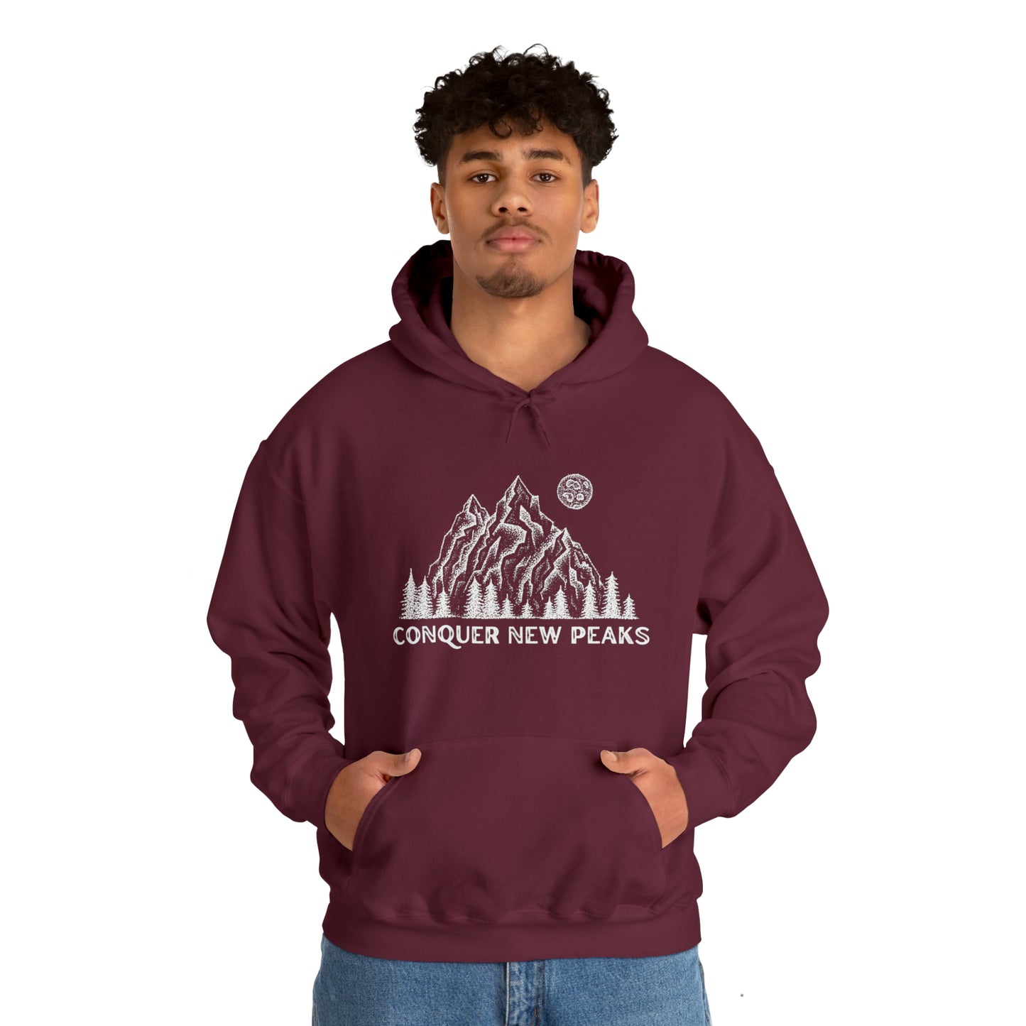 Conquer New Peaks Unisex Heavy Blend™ Hooded Sweatshirt