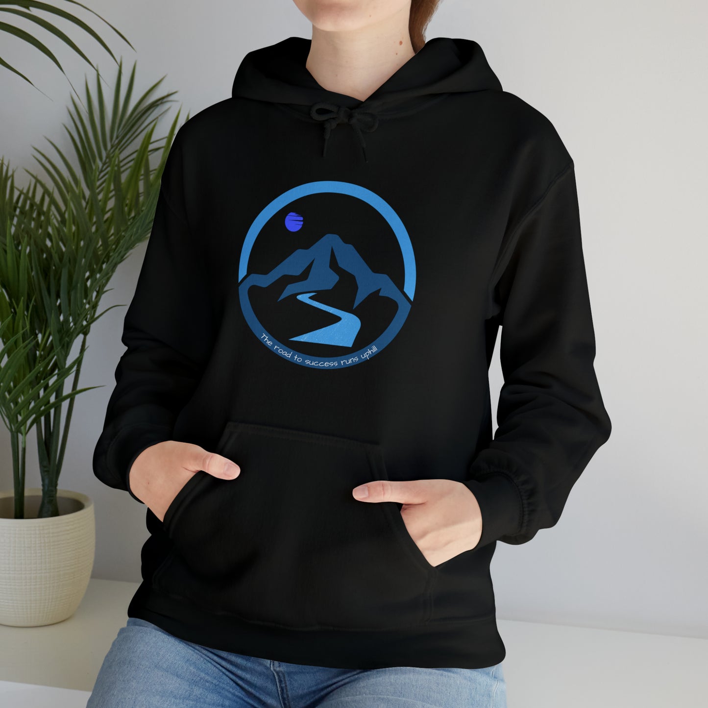 The Road to Success Runs Uphill Unisex Heavy Blend™ Hooded Sweatshirt