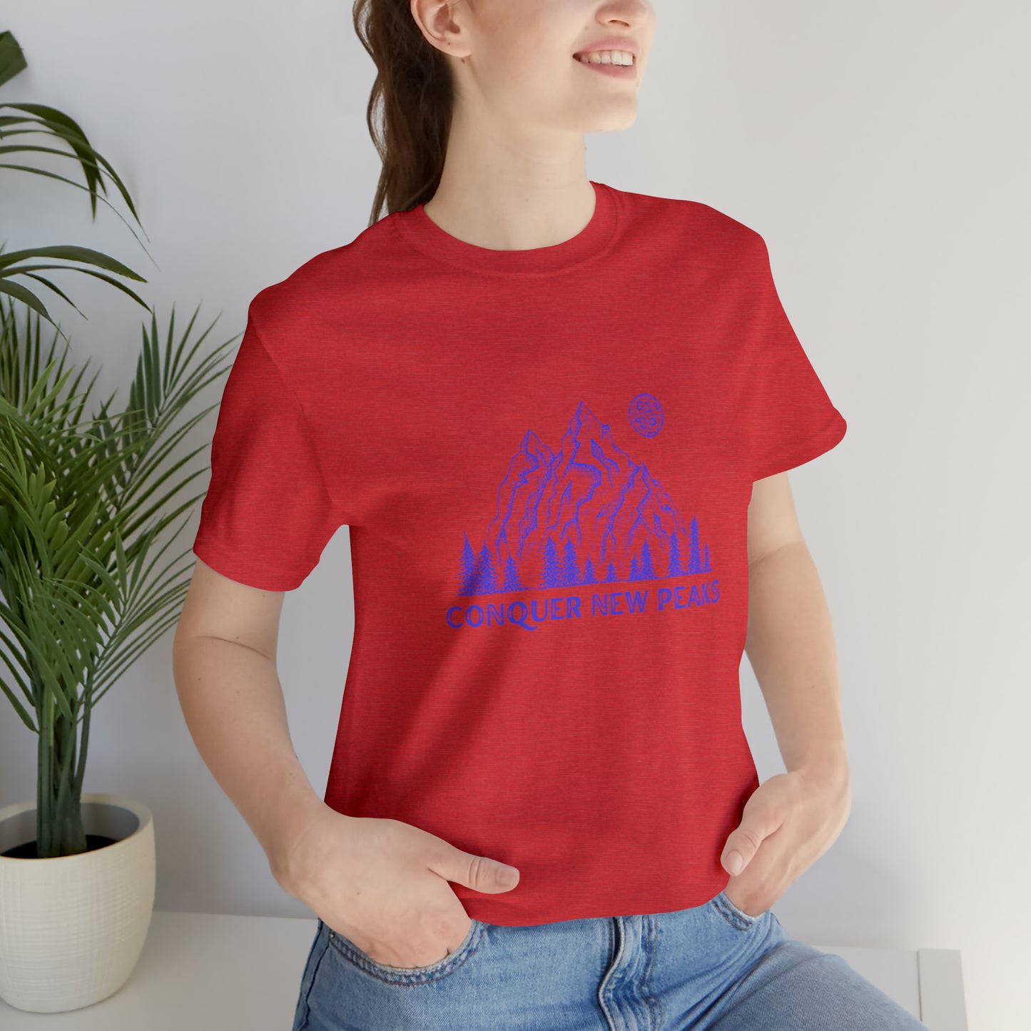 Conquer New Peaks Unisex Jersey Short Sleeve Tee - Purple