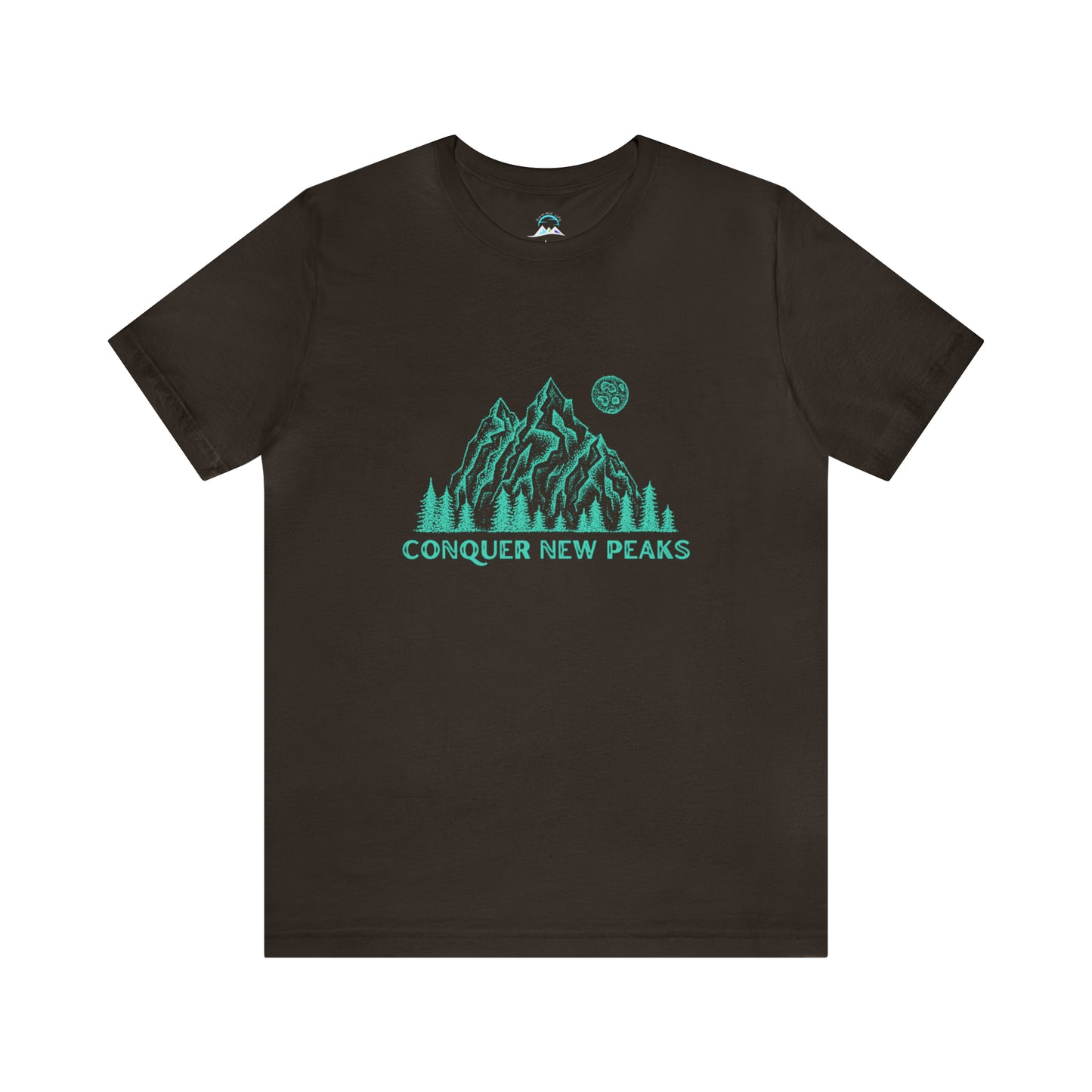 Conquer New Peaks Unisex Jersey Short Sleeve Tee - Turqoise