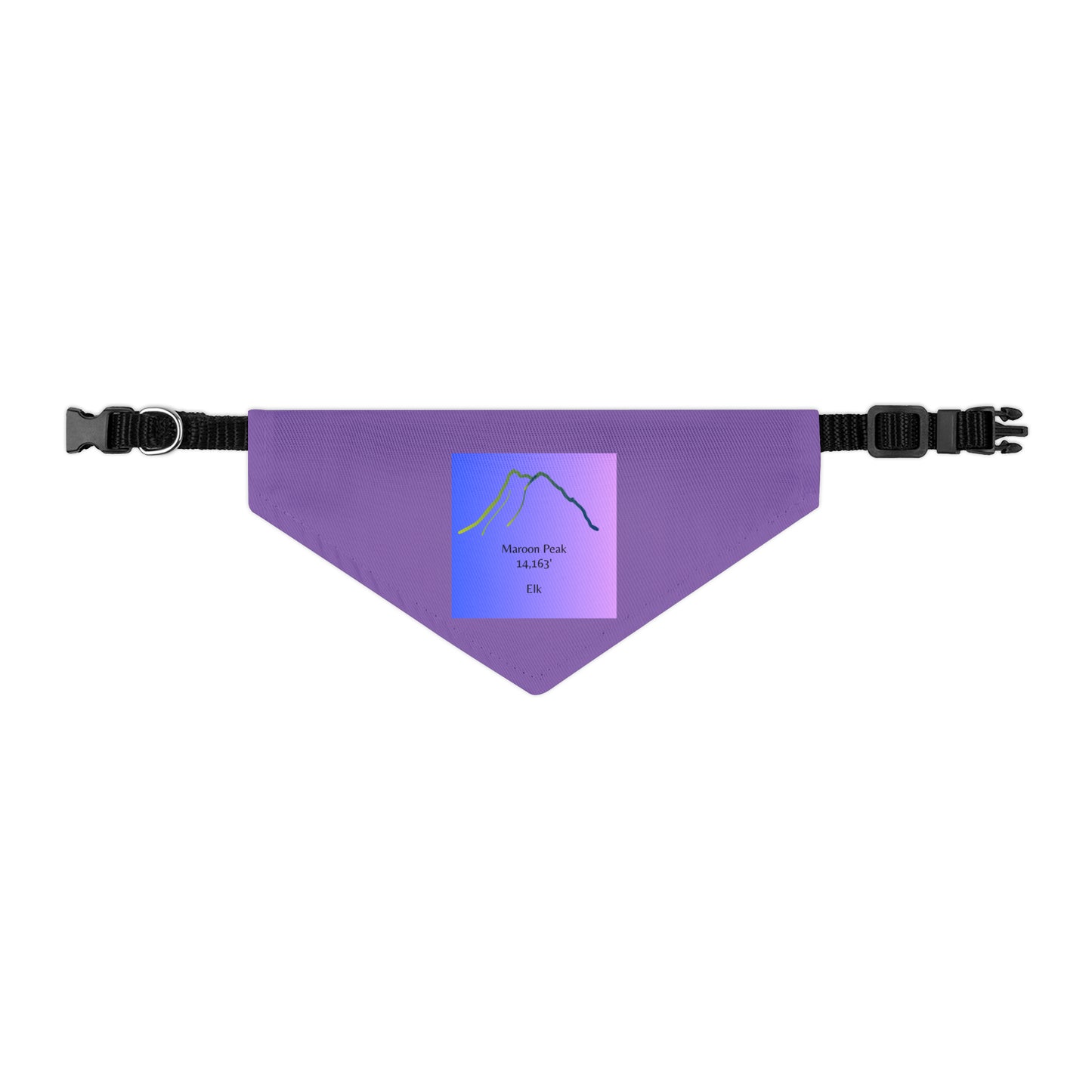 Maroon Peak 14er Pet Bandana Collar