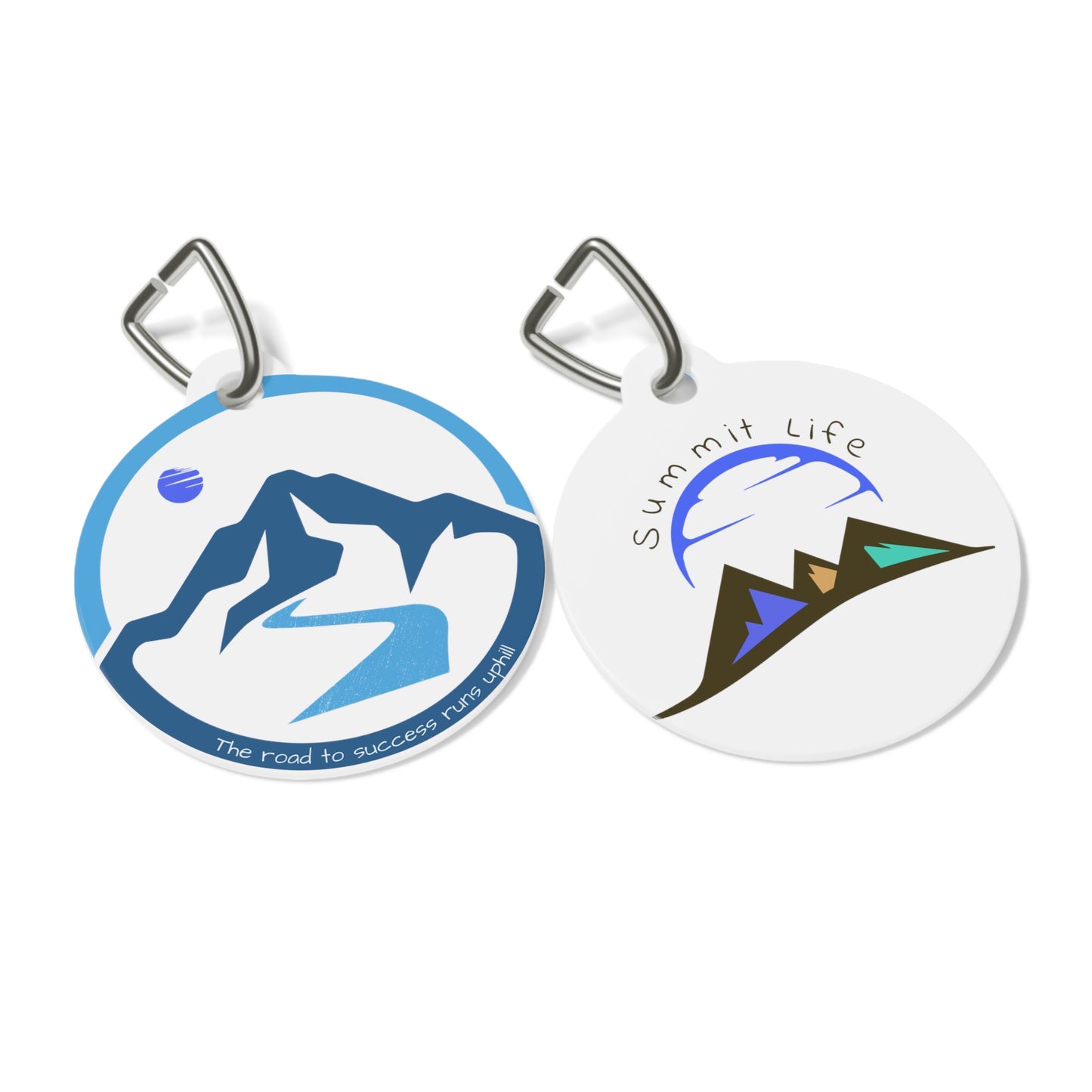The Road to Success Runs Uphill Pet Tag