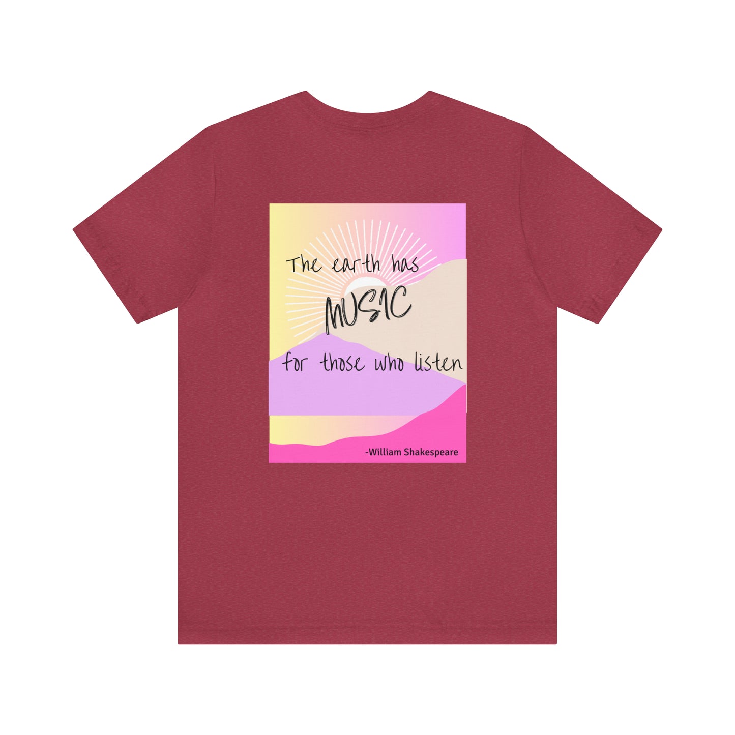 The Earth has Music Unisex Jersey Short Sleeve Tee