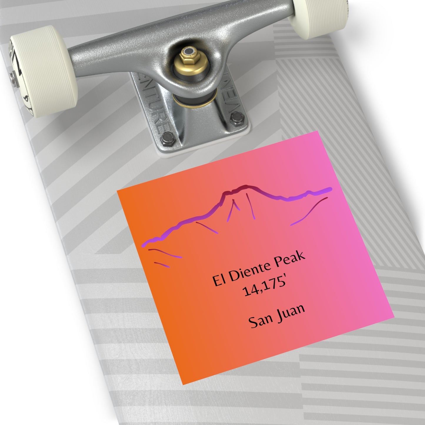 El Diente Peak 14er Square Vinyl Sticker