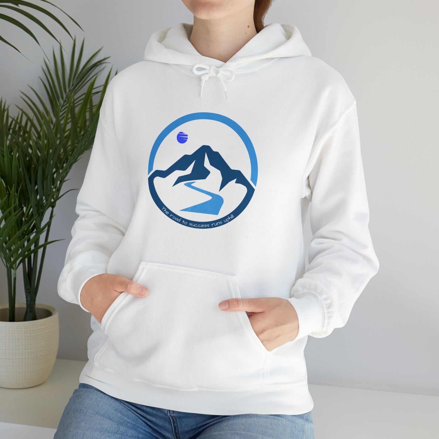 The Road to Success Runs Uphill Unisex Heavy Blend™ Hooded Sweatshirt