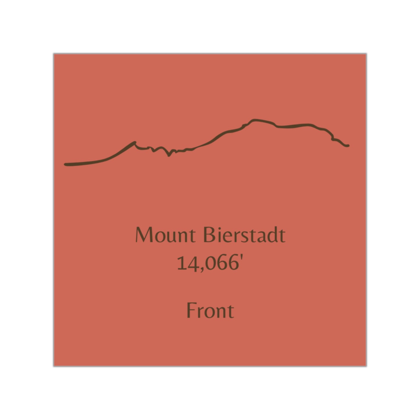 Mount Bierstadt 14er Square Vinyl Sticker