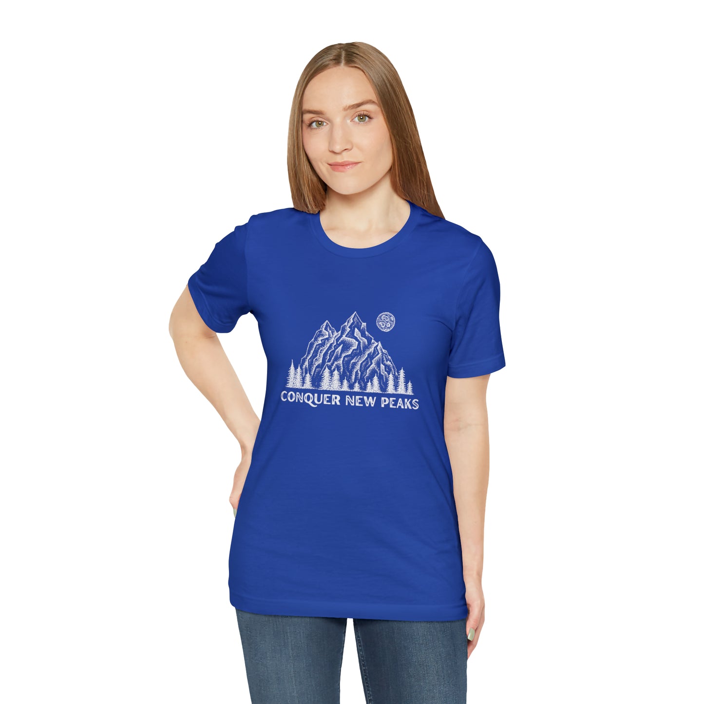 Conquer New Peaks Unisex Jersey Short Sleeve Tee