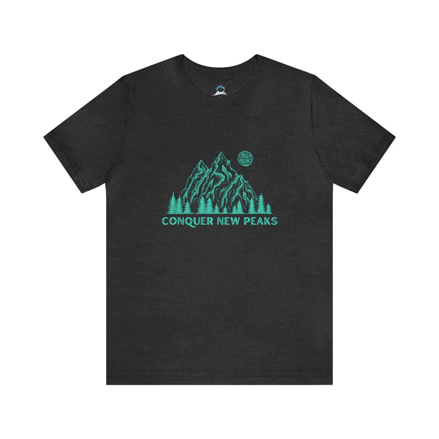 Conquer New Peaks Unisex Jersey Short Sleeve Tee - Turqoise
