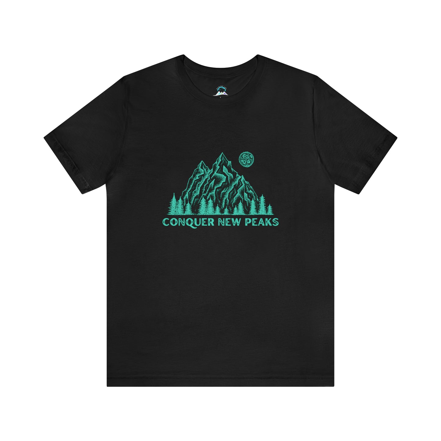 Conquer New Peaks Unisex Jersey Short Sleeve Tee - Turqoise