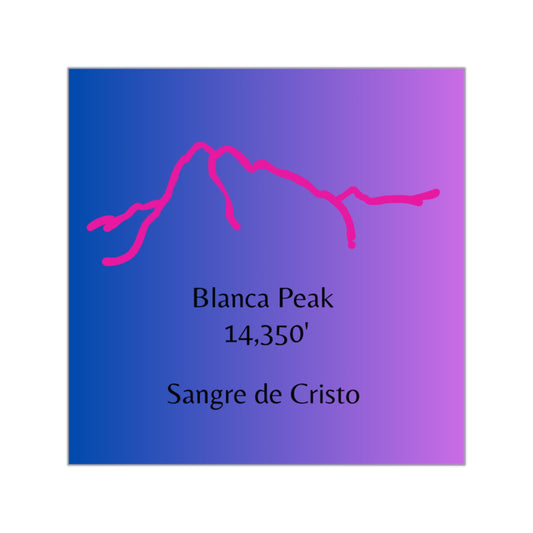 Blanca Peak 14er Square Vinyl Sticker