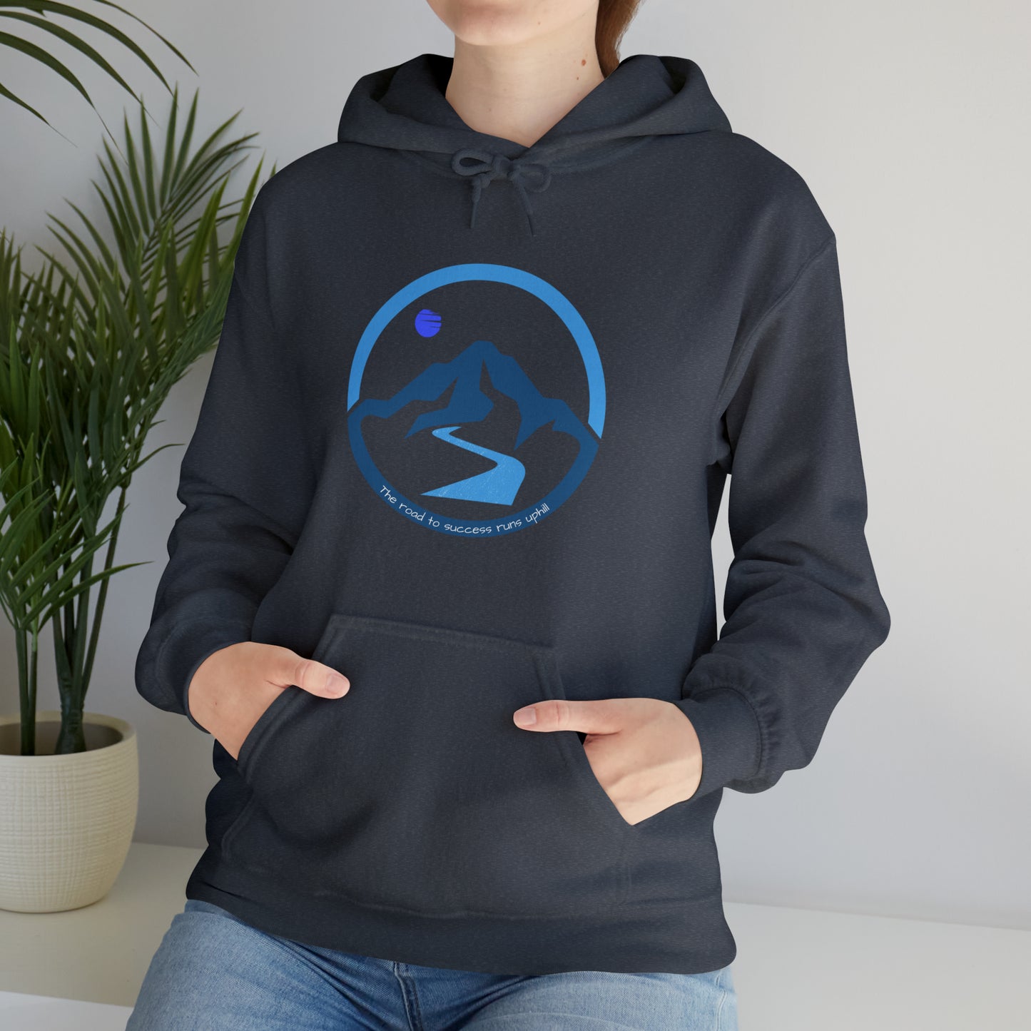 The Road to Success Runs Uphill Unisex Heavy Blend™ Hooded Sweatshirt