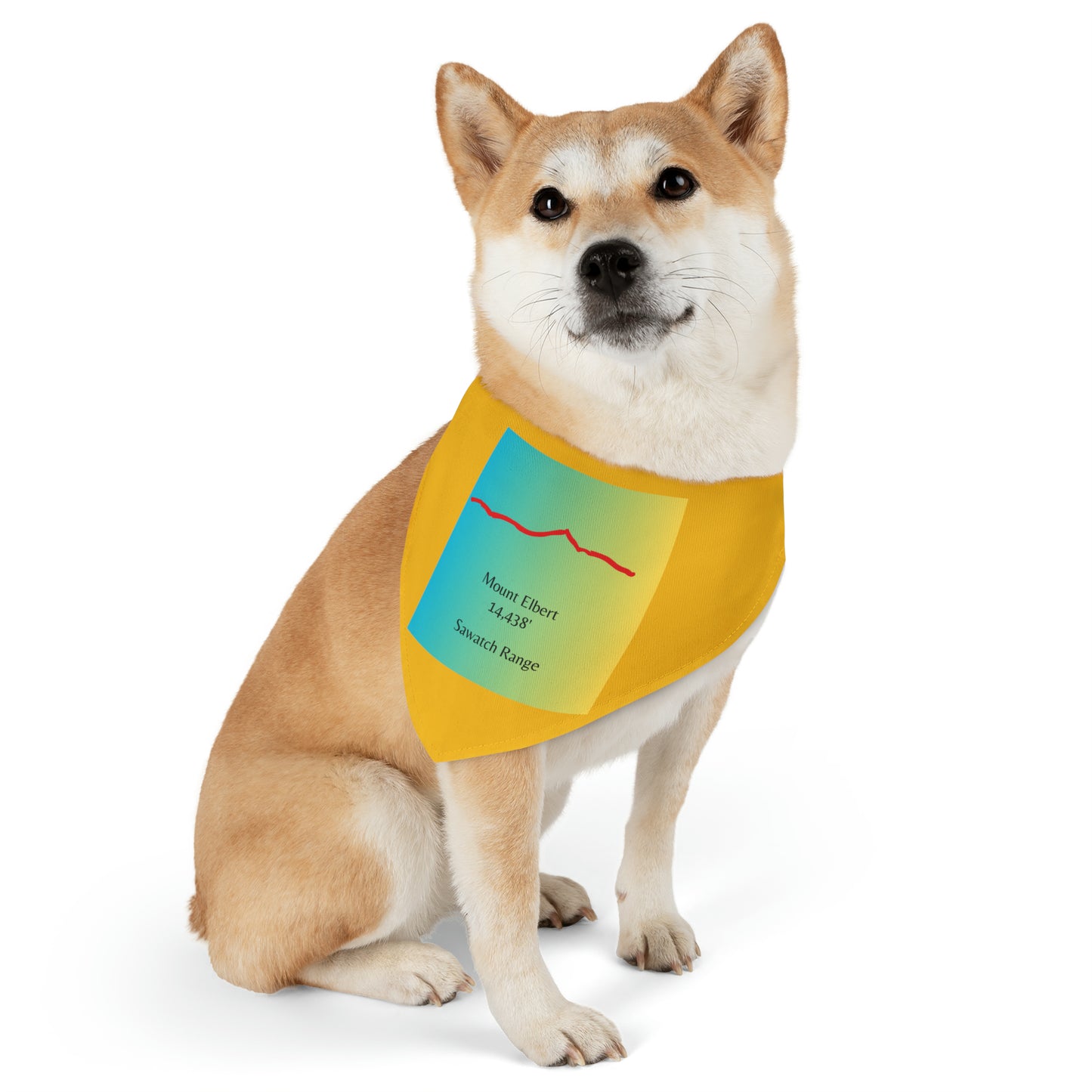 Mount Elbert 14er Pet Bandana Collar