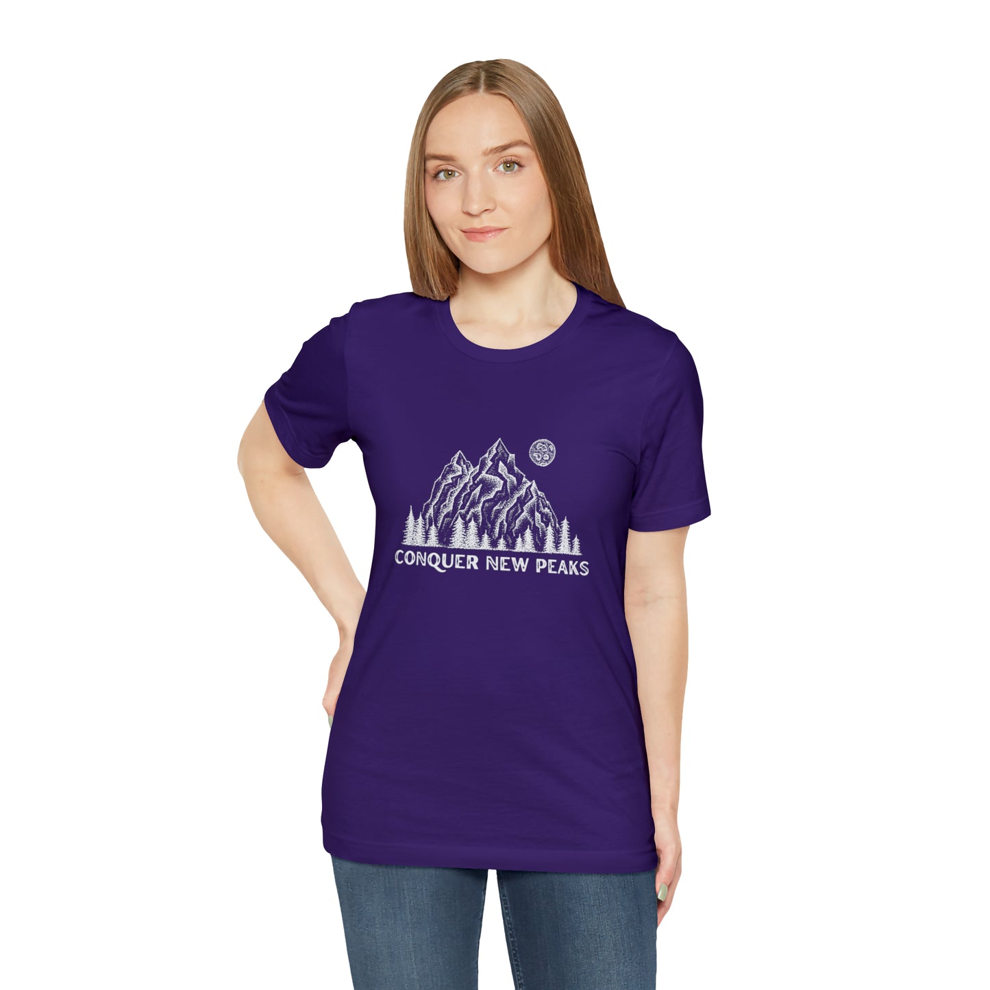Conquer New Peaks Unisex Jersey Short Sleeve Tee