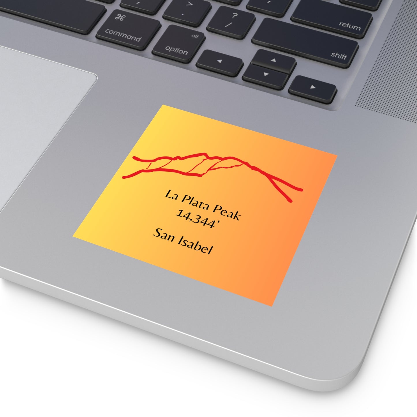 La Plata Peak 14er Square Vinyl Sticker