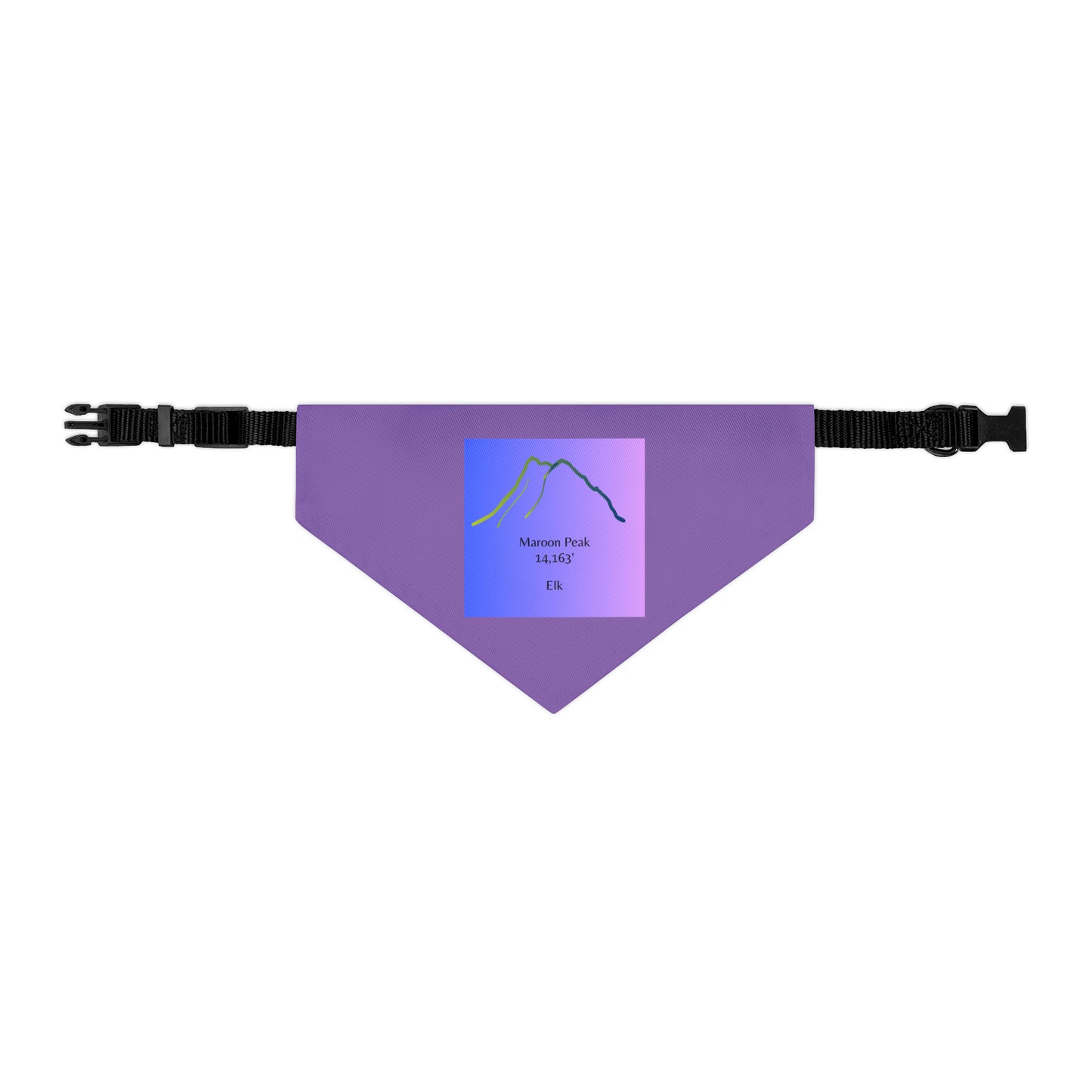 Maroon Peak 14er Pet Bandana Collar